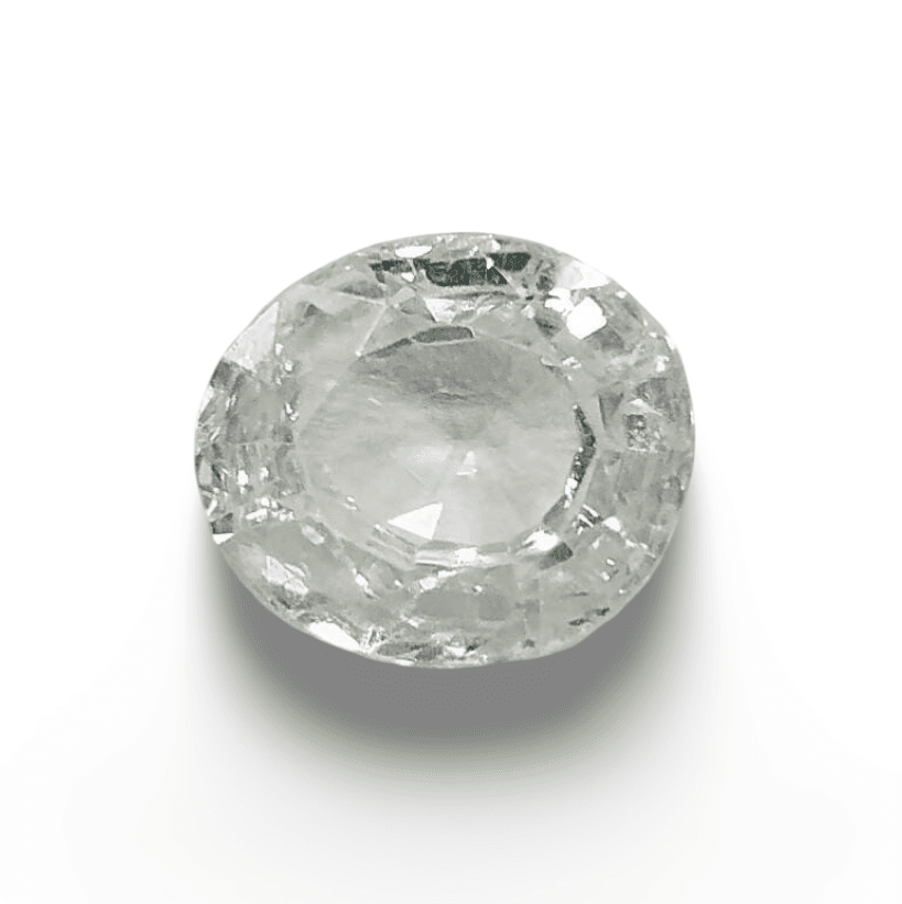 Natural White Zircon | Certified | Oval | Certificate No.: IGCDKBAJ46136