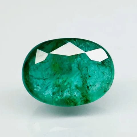Natural Emerald | 76H00| Govt. Lab Certified | Oval Mixed Cut | Green Report No.10210D41259