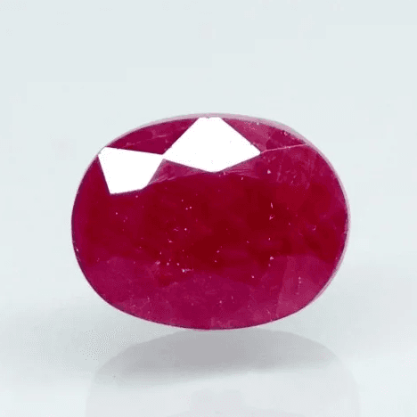 Natural Purplish Red Ruby |15H00| Certified Unheated | Oval Mixed Cut Report No. 9581D38687