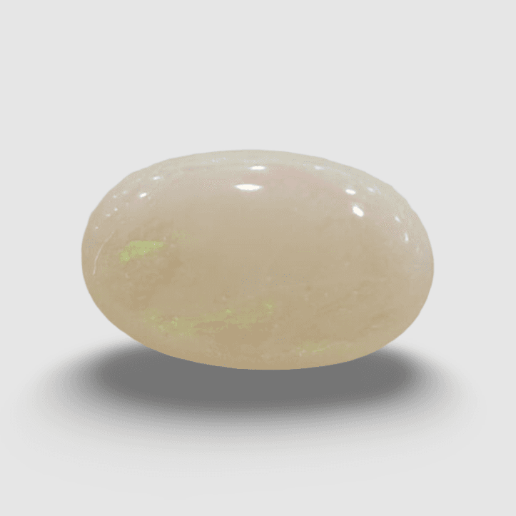 Natural White Opal|22H00| 3.39 Ratti | Oval Cabochone | Certified No. IGCDKBAJ42895