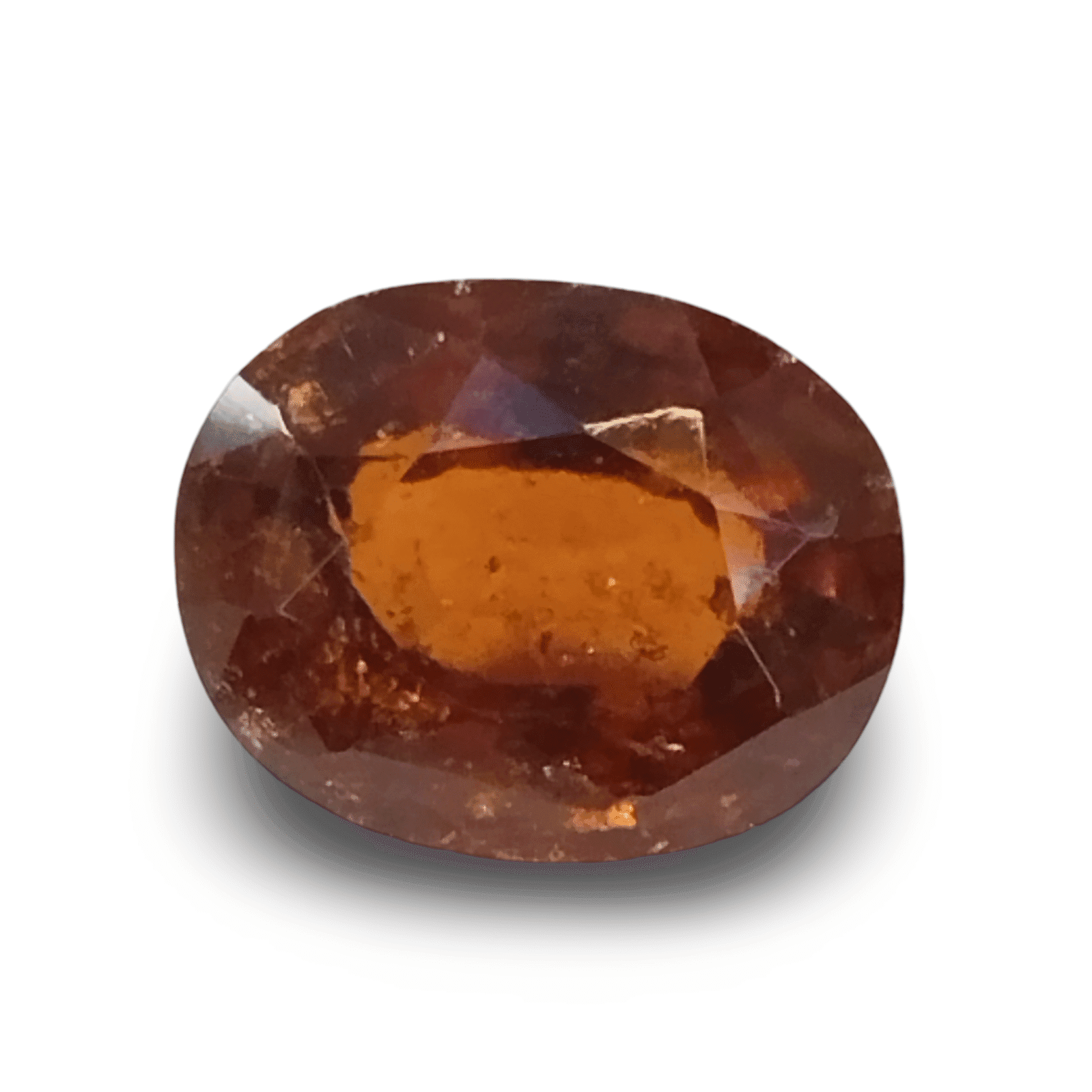 Natural Hessonite Garnet | Oval Mix Cut | Brownish Orange Certificate No.: IGCDKBAJ42702