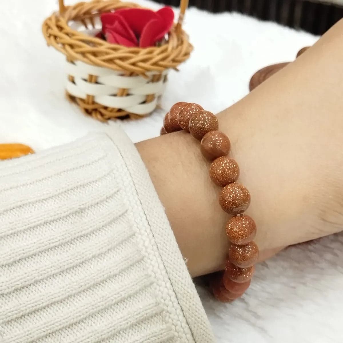Brown Premium Sunstone Boost Motivation Bracelet For Men & Women