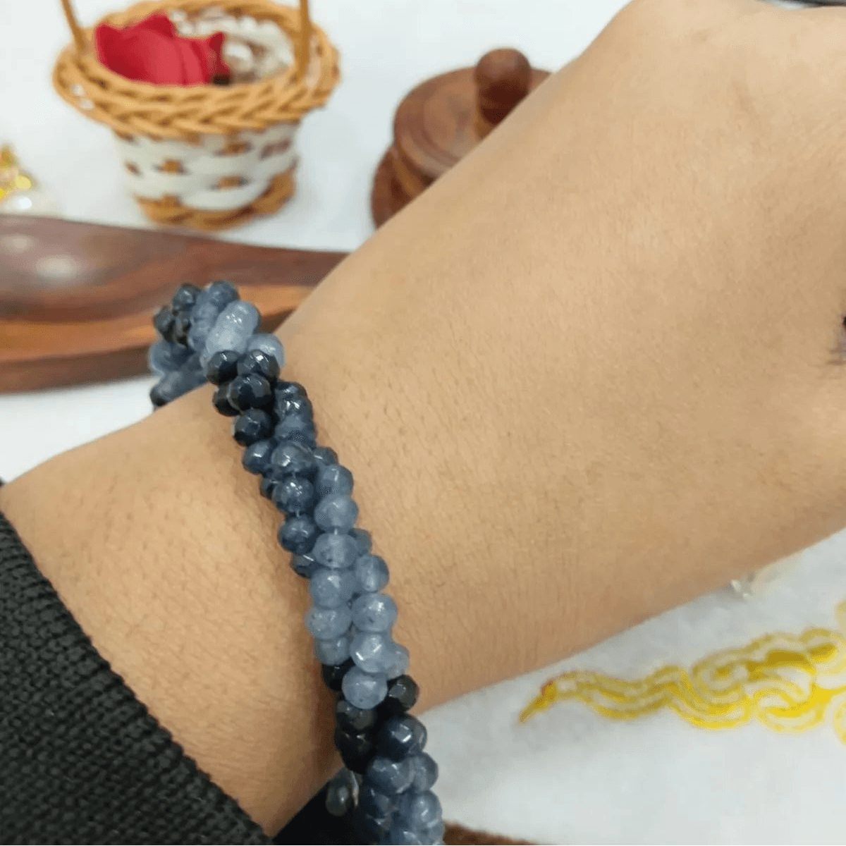 Blue Premium Semi Shaded Sapphire Bracelet For Men & Women