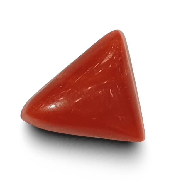 Natural Italian Red Coral |4H00| Certified Untreated | Triangle Cut No. IGCDKBAJ44615