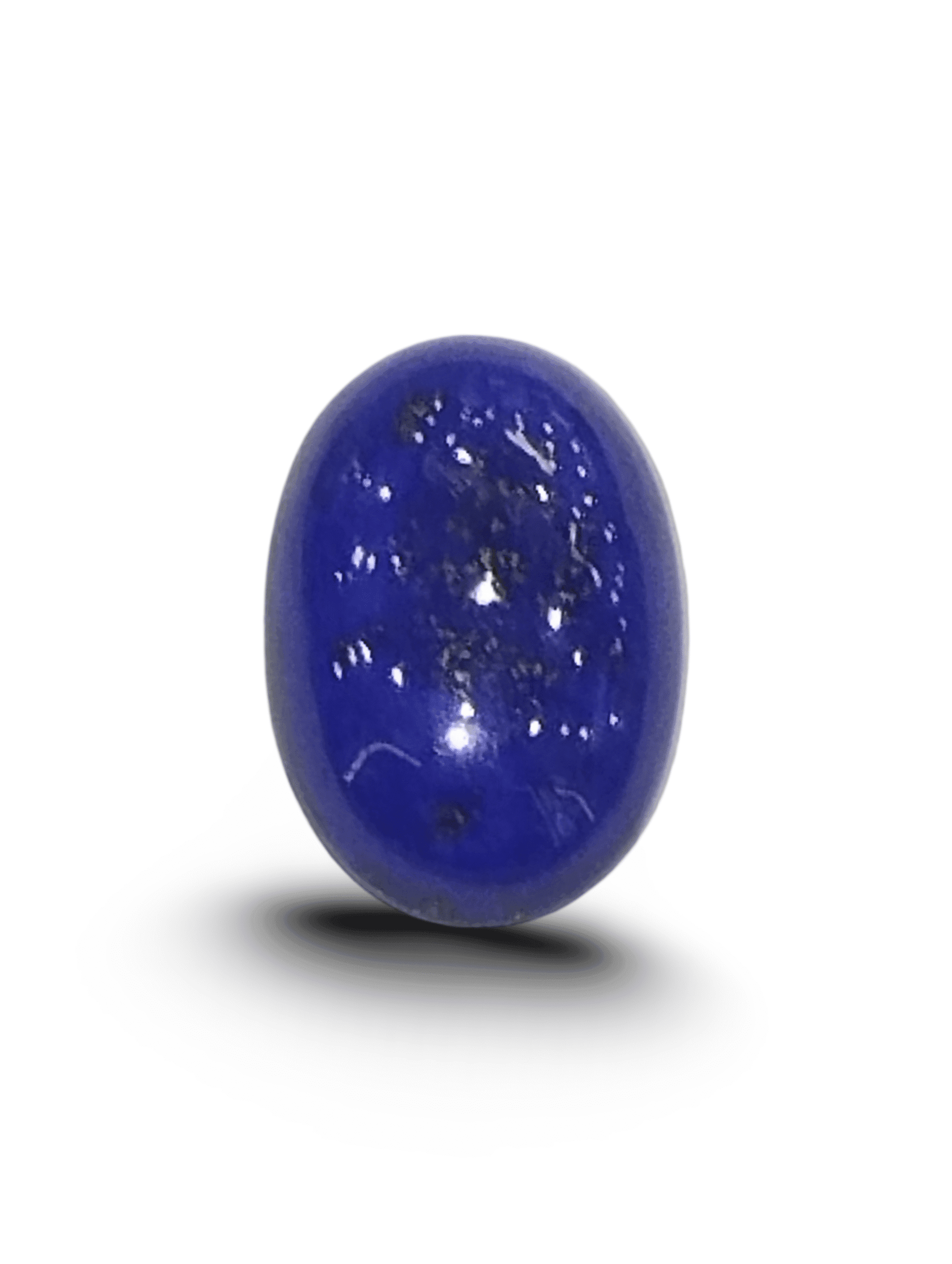 Natural Lapis Lazuli |1H20| Oval Cabochon | Deep Blue Gemstone with Pyrite Flecks | Govt. Lab Certified Certificate No.: IGCDKBAJ42519