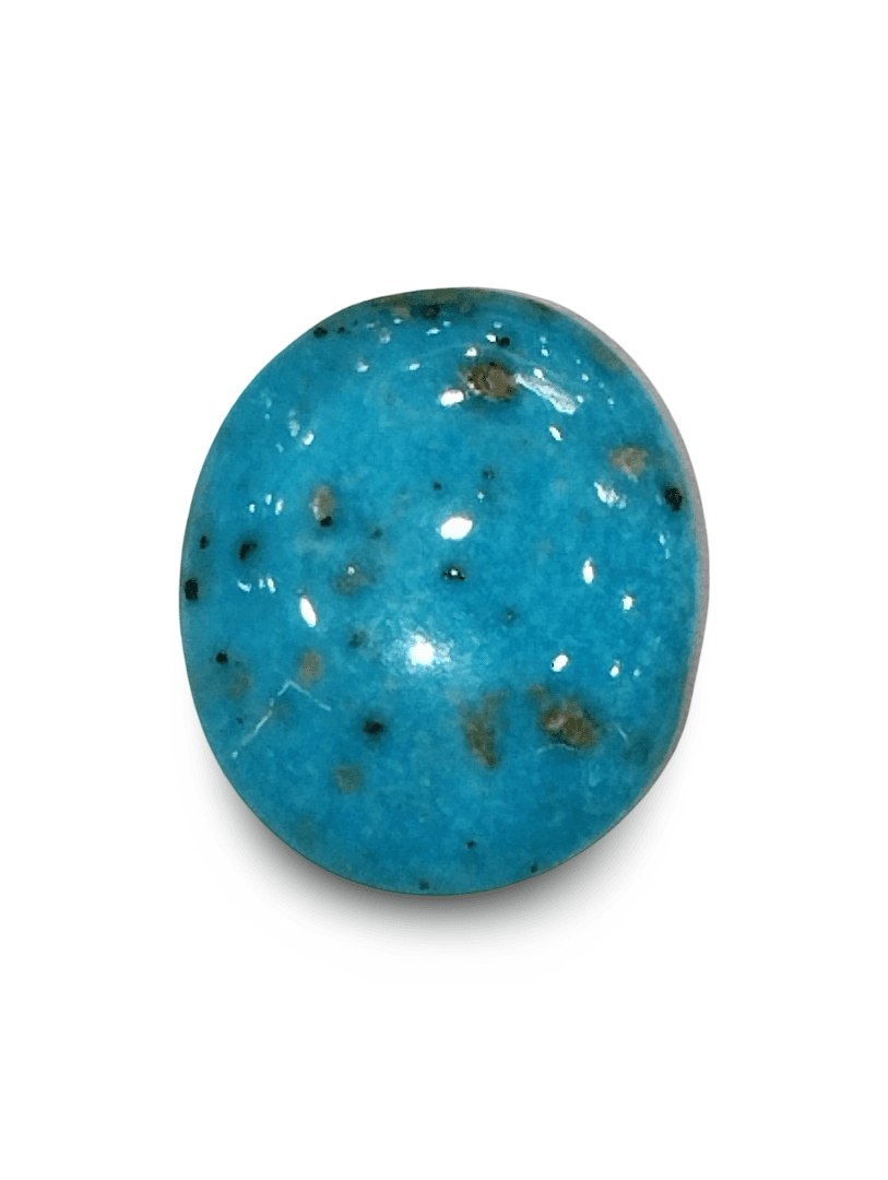 Natural Turquoise | Oval Cabochon | Sea Blue | Certified | Astrological Gemstone Certificate No.: IGCDKBAJ41439