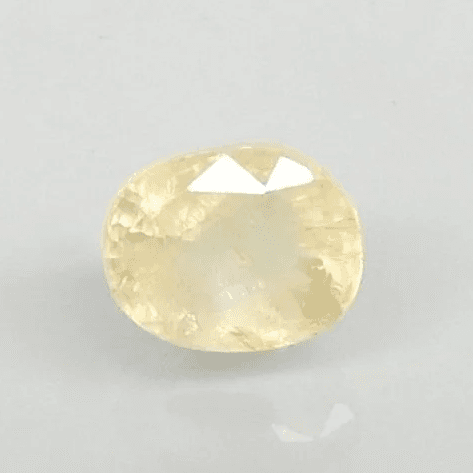 Natural Yellow Sapphire |65H00| Oval Cut | Transparent | Govt. Lab Certified | Report No 8980D36553