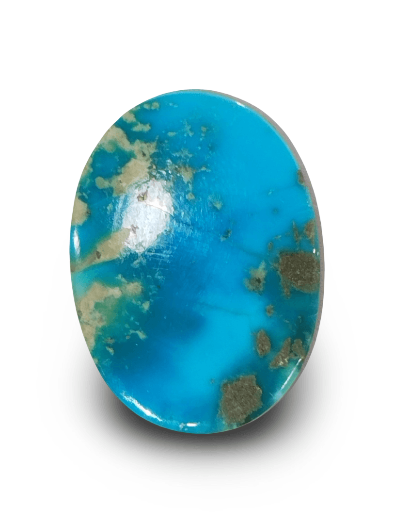 Natural Turquoise | IGC Certified | Oval Cabochon | Sea Blue Certification Number: IGCDKBAJ41447