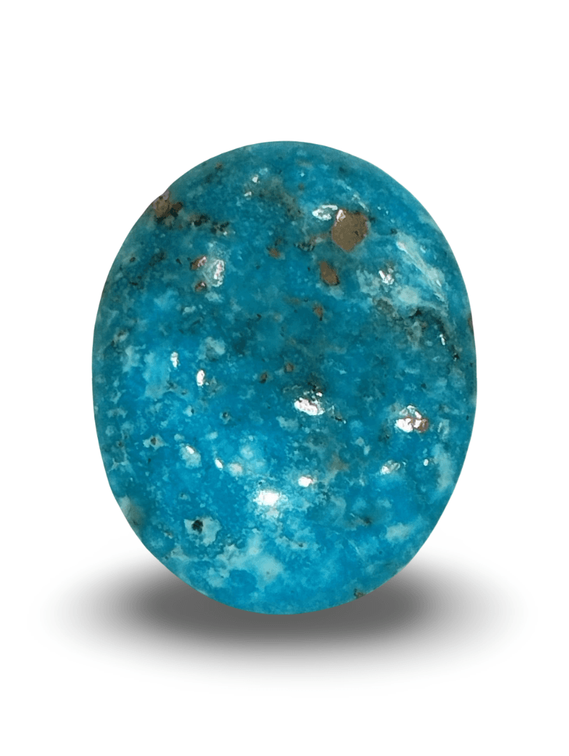 Natural Turquoise | IGC Certified | Oval | Sea Blue with Matrix Certification Number: IGCDKBAJ44699