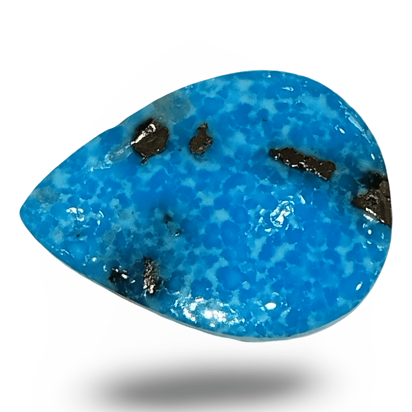 Natural Turquoise | Sea Blue | Pear Shape | IGC Certified | Matrix Background Certification: IGC (IGCDKBAJ44713)