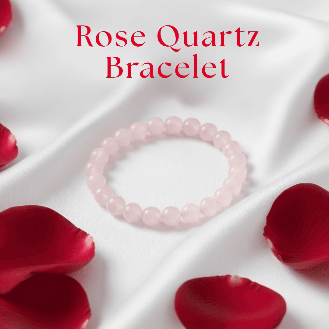 Pink Premium Rose Quartz Open The Heart Chakra Bracelet For Men & Women