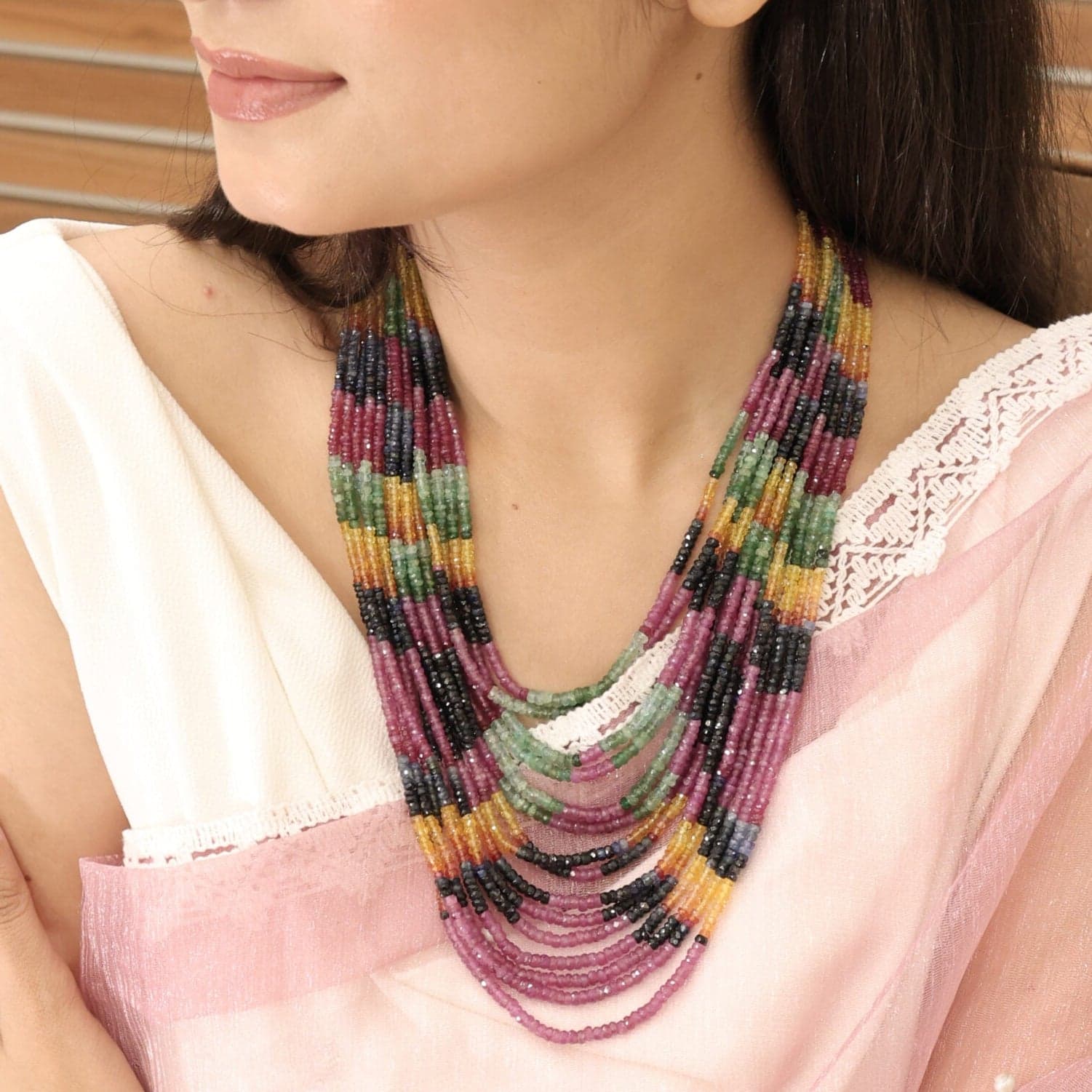 15 Line Rainbow Necklaces: A Kaleidoscope of Color and Elegance