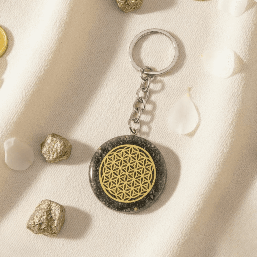 Dhanashakti Pyrite Keychain - The Ultimate Money Magnet