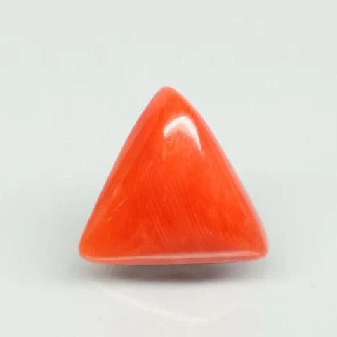 Natural Red Italian Coral |11H50| Triangular Cabochon | Govt. Lab Certified | Report No. 11775D47386