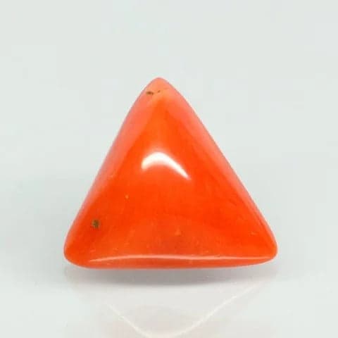 Natural Red Italian Coral |7H50| Triangular Cabochon | Govt. Lab Certified | Report No. 11858D47600