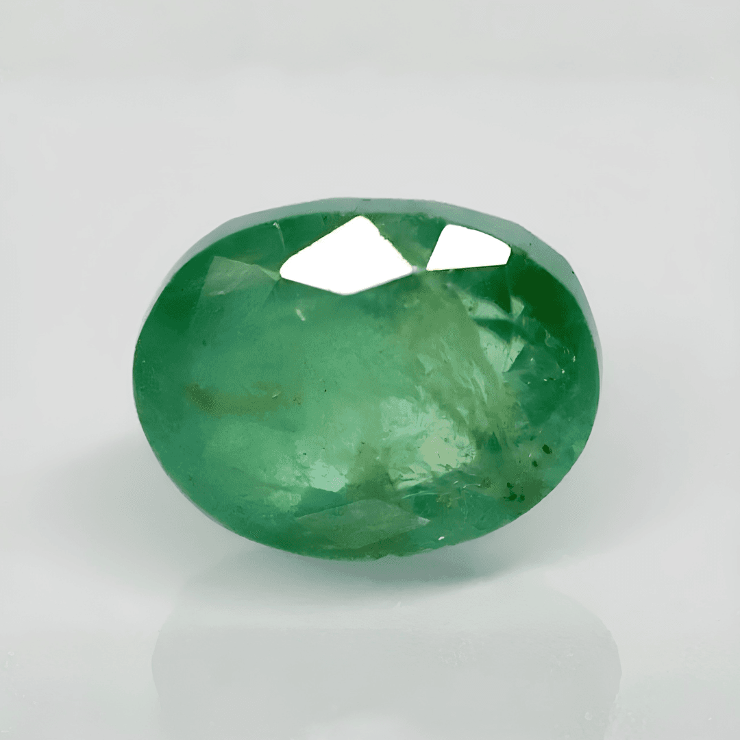 Natural Emerald |22H00| Oval Mixed Cut | IIGJ Certified No.: 12859D52923